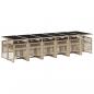 Preview: 13-tlg. Garten-Essgruppe mit Kissen Beige Poly Rattan