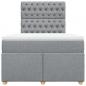 Preview: Boxspringbett mit Matratze Hellgrau 120x200 cm Stoff