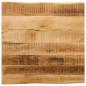 Preview: ARDEBO.de - Tischplatte mit Baumkante 60x60x2,5 cm Raues Massives Mangoholz
