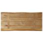 Preview: Tischplatte mit Baumkante 80x40x2,5 cm Raues Mango Massivholz