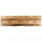 Preview: ARDEBO.de - Tischplatte mit Baumkante 160x40x2,5 cm Raues Mango Massivholz