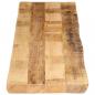Preview: Tischplatte mit Baumkante 160x40x2,5 cm Raues Mango Massivholz