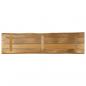 Preview: Tischplatte mit Baumkante 160x40x2,5 cm Raues Mango Massivholz