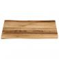 Preview: Tischplatte mit Baumkante 80x80x3,8 cm Raues Mango Massivholz