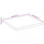 Preview: Tischplatte mit Baumkante 80x80x3,8 cm Raues Mango Massivholz