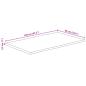 Preview: Tischplatte mit Baumkante 120x60x2,5 cm Raues Mango Massivholz