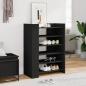Preview: ARDEBO.de - Schuhschrank Schwarz 74,5x37,5x100 cm Holzwerkstoff