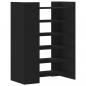 Preview: Schuhschrank Schwarz 74,5x37,5x100 cm Holzwerkstoff
