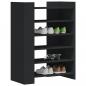 Preview: Schuhschrank Schwarz 74,5x37,5x100 cm Holzwerkstoff