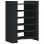 Preview: Schuhschrank Schwarz 74,5x37,5x100 cm Holzwerkstoff