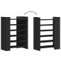 Preview: Schuhschrank Schwarz 74,5x37,5x100 cm Holzwerkstoff