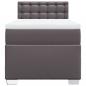 Preview: Boxspringbett mit Matratze Grau 80x200 cm Kunstleder