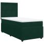 Preview: Boxspringbett mit Matratze Dunkelgrün 90x190 cm Samt