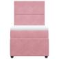 Preview: ARDEBO.de - Boxspringbett mit Matratze Rosa 90x190 cm Samt