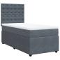 Preview: Boxspringbett mit Matratze Dunkelgrau 90x200 cm Samt
