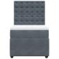 Preview: Boxspringbett mit Matratze Dunkelgrau 90x200 cm Samt