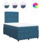 Preview: Boxspringbett mit Matratze Blau 120x200 cm Samt
