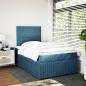 Preview: Boxspringbett mit Matratze Blau 120x200 cm Samt