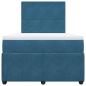 Preview: Boxspringbett mit Matratze Blau 120x200 cm Samt