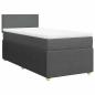 Preview: Boxspringbett mit Matratze Dunkelgrau 90x190 cm Stoff