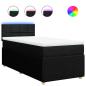 Preview: Boxspringbett mit Matratze Schwarz 90x190 cm Stoff