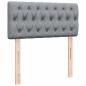 Preview: Boxspringbett mit Matratze Hellgrau 90x190 cm Stoff