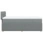 Preview: Boxspringbett mit Matratze Hellgrau 90x190 cm Stoff