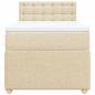 Preview: Boxspringbett mit Matratze Creme 90x190 cm Stoff
