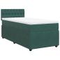 Preview: Boxspringbett mit Matratze Dunkelgrün 80x200 cm Samt