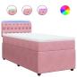 Preview: Boxspringbett mit Matratze Rosa 80x200 cm Samt