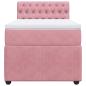 Preview: Boxspringbett mit Matratze Rosa 80x200 cm Samt