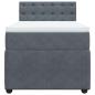 Preview: Boxspringbett mit Matratze Dunkelgrau 90x190 cm Samt