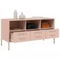 Preview: TV-Schrank Rosa 100,5x39x50,5 cm Stahl