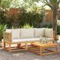 Preview: Garten-Ecksofa mit Kissen Massivholz Akazie