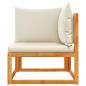Preview: Garten-Ecksofa mit Kissen Massivholz Akazie