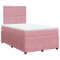 Preview: Boxspringbett mit Matratze Rosa 120x190 cm Samt