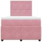 Preview: Boxspringbett mit Matratze Rosa 120x190 cm Samt
