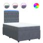 Preview: Boxspringbett mit Matratze Dunkelgrau 120x190 cm Samt