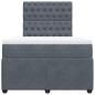 Preview: Boxspringbett mit Matratze Dunkelgrau 120x190 cm Samt