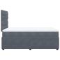 Preview: Boxspringbett mit Matratze Dunkelgrau 120x190 cm Samt