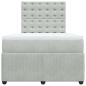 Preview: Boxspringbett mit Matratze Hellgrau 120x190 cm Samt