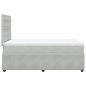 Preview: Boxspringbett mit Matratze Hellgrau 120x190 cm Samt