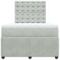 Preview: Boxspringbett mit Matratze Hellgrau 120x200 cm Samt