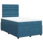 Preview: Boxspringbett mit Matratze Blau 120x200 cm Samt