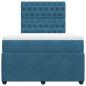 Preview: Boxspringbett mit Matratze Blau 120x200 cm Samt