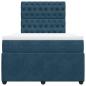 Preview: Boxspringbett mit Matratze Blau 120x200 cm Samt