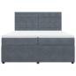 Preview: Boxspringbett mit Matratze Dunkelgrau 200x200 cm Samt