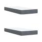 Preview: Boxspringbett mit Matratze Dunkelgrau 200x200 cm Samt