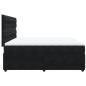 Preview: Boxspringbett mit Matratze Schwarz 200x200 cm Samt