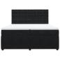 Preview: Boxspringbett mit Matratze Schwarz 200x200 cm Samt